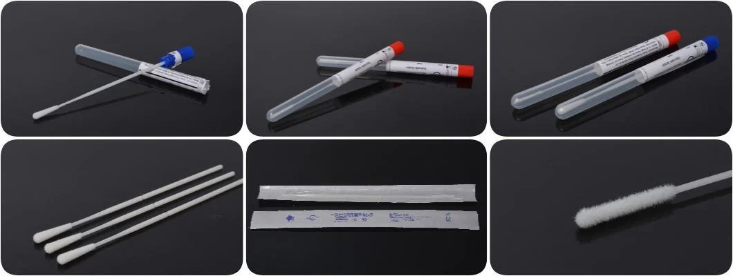 Flocked Swab, ABS Stick Oral Swabs IV Cannula Blood Collection Tube Alcohol Pad Swab Kit